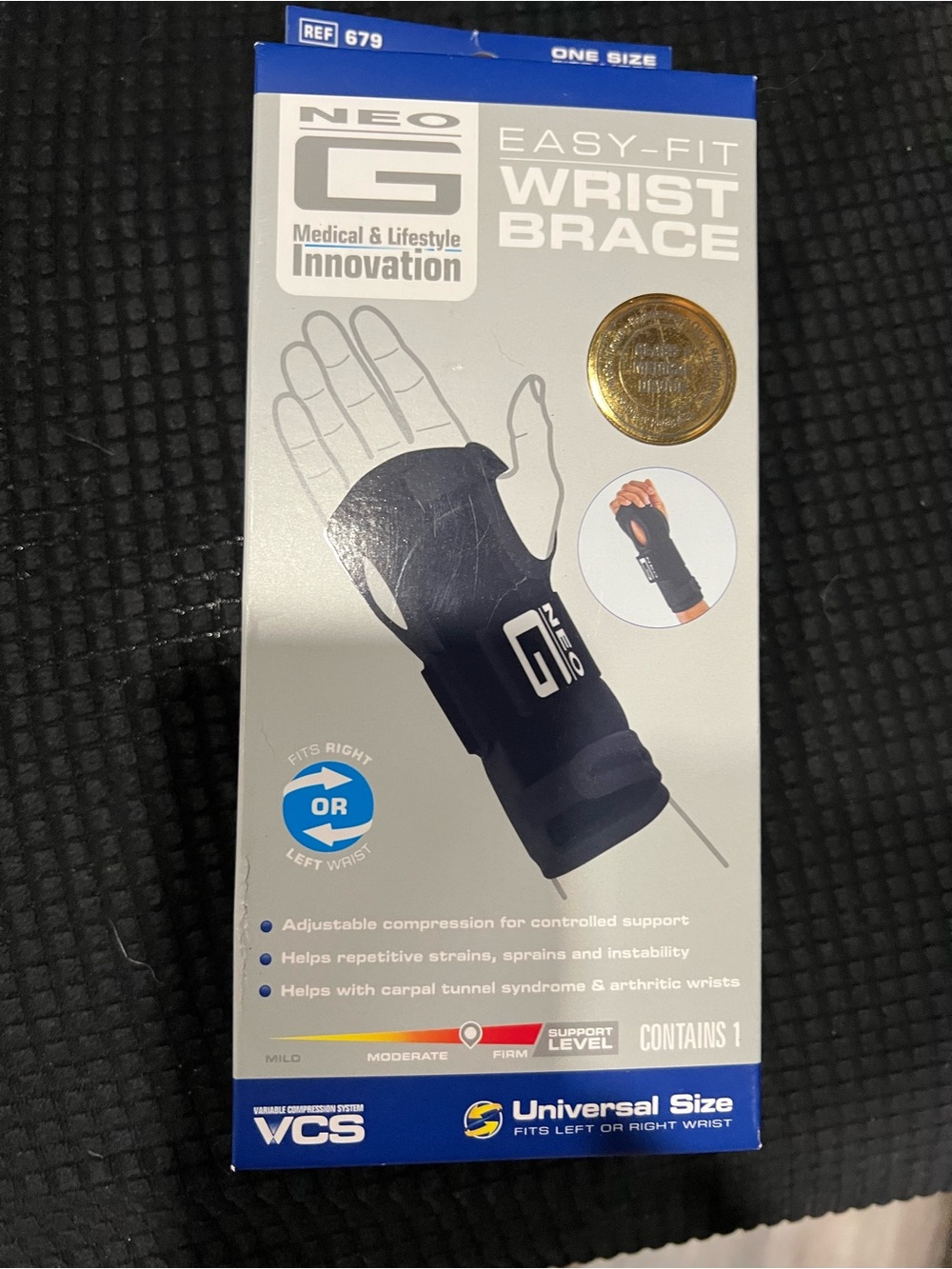 Easy-Fit Wrist Brace - Black